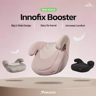 DAIICHI - Innofix Booster Car Seat (ระบบBelt/Isofix) บูสเตอร์สำหรับเด็กโต ตั้งแต่ 3-12 ปี (Black)