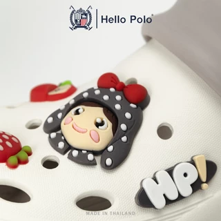 Hello Polo รองเท้าแตะรัดส้น รองเท้าแตะหัวโต เสริมส้น ประดับตัวการ์ตูน EVA กันลื่น กันน้ำ รุ่น HP8059