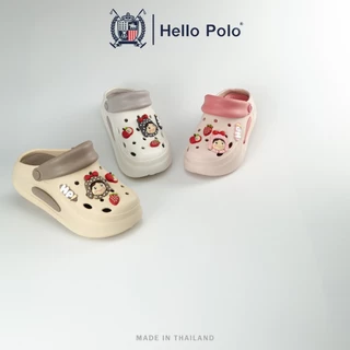 Hello Polo รองเท้าแตะ แบบรัดส้น รองเท้าหัวโต แฟชั่นผู้หญิง น้ำหนักเบา วัสดุ EVA กันลื่น รุ่น HP8059