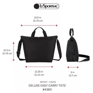 Lesportsac Deluxe Easy Carry Tote Crossbody Bag กระเป๋าสะพายข้างพาดลำตัว Style 4360