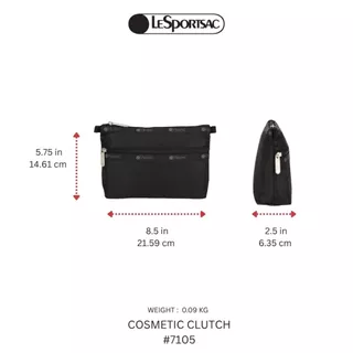 Lesportsac (ไม่มีสาย,มีหลายสี) Cosmetic Clutch Bag กระเป๋าเครื่องสำอาง กระเป๋าเครื่องเขียน Style 7105