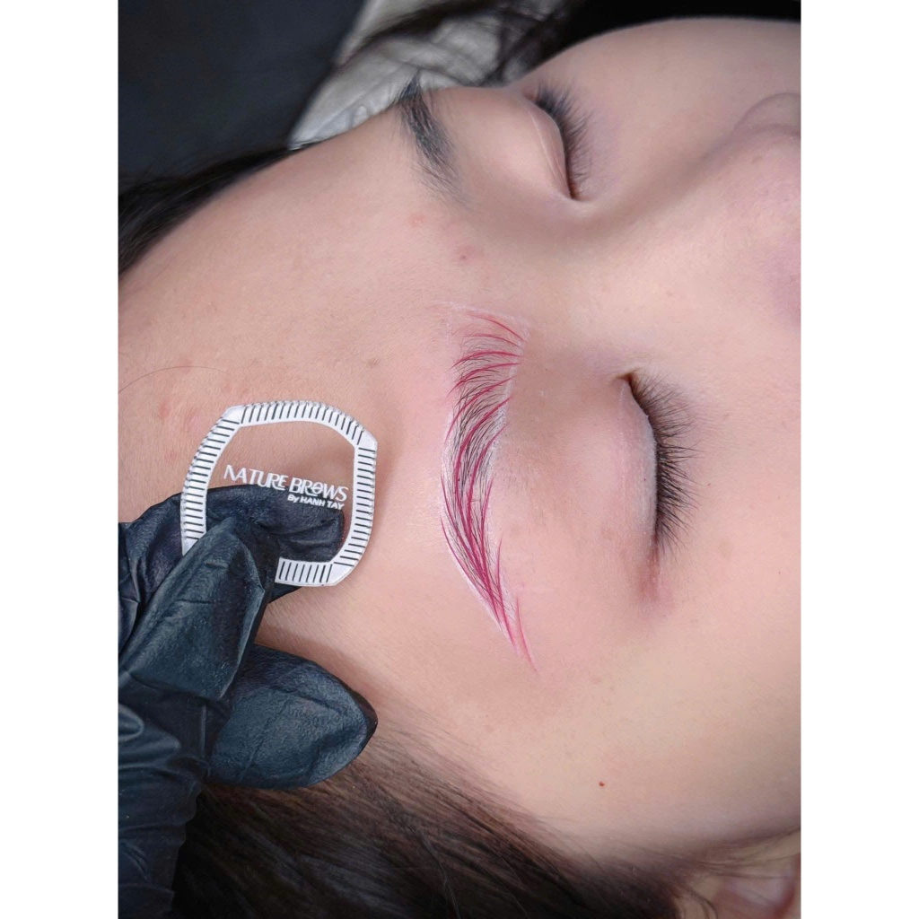 ไม้บรรทัด NATURE BROW ของแท้ สำหรับวาดเส้น Hairstroke โครงคิ้ว และ โครงปาก From Master.Hanh Tay