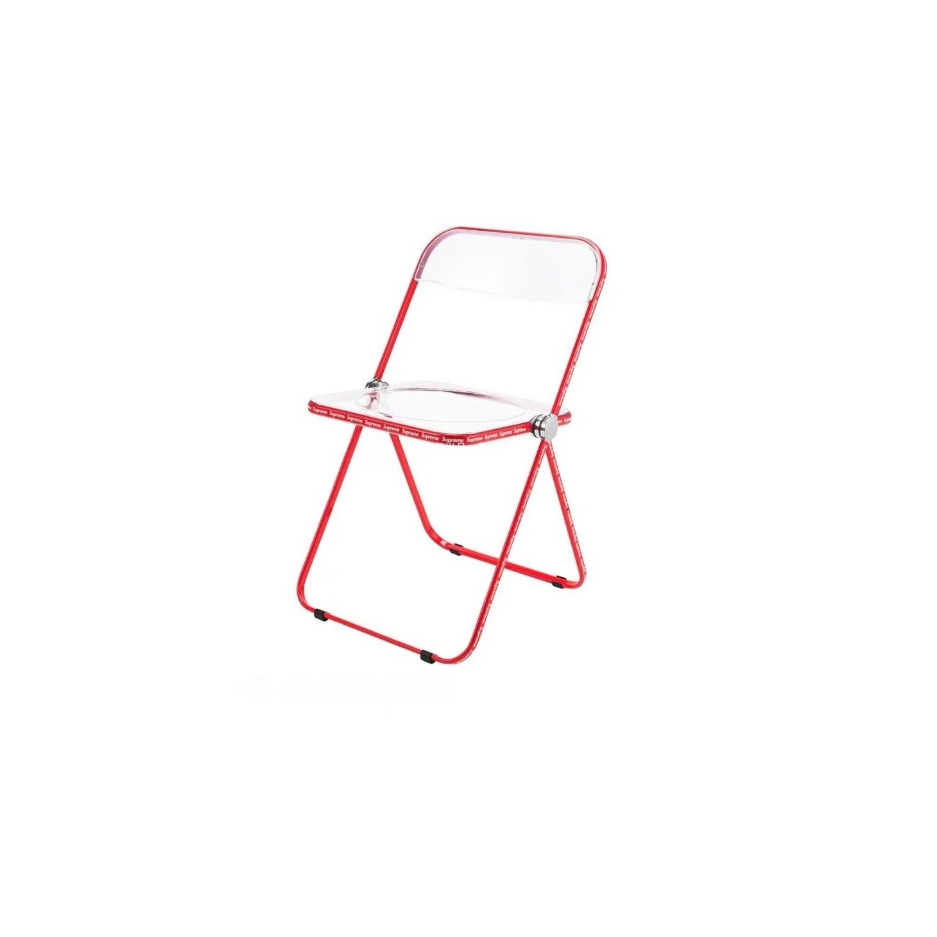 Supreme chair Supreme เก้าอี้พับได้ ตกแต่งห้อง นั่งพักผ่อน เก้าอี้เหล็ก อะคริลิคใส