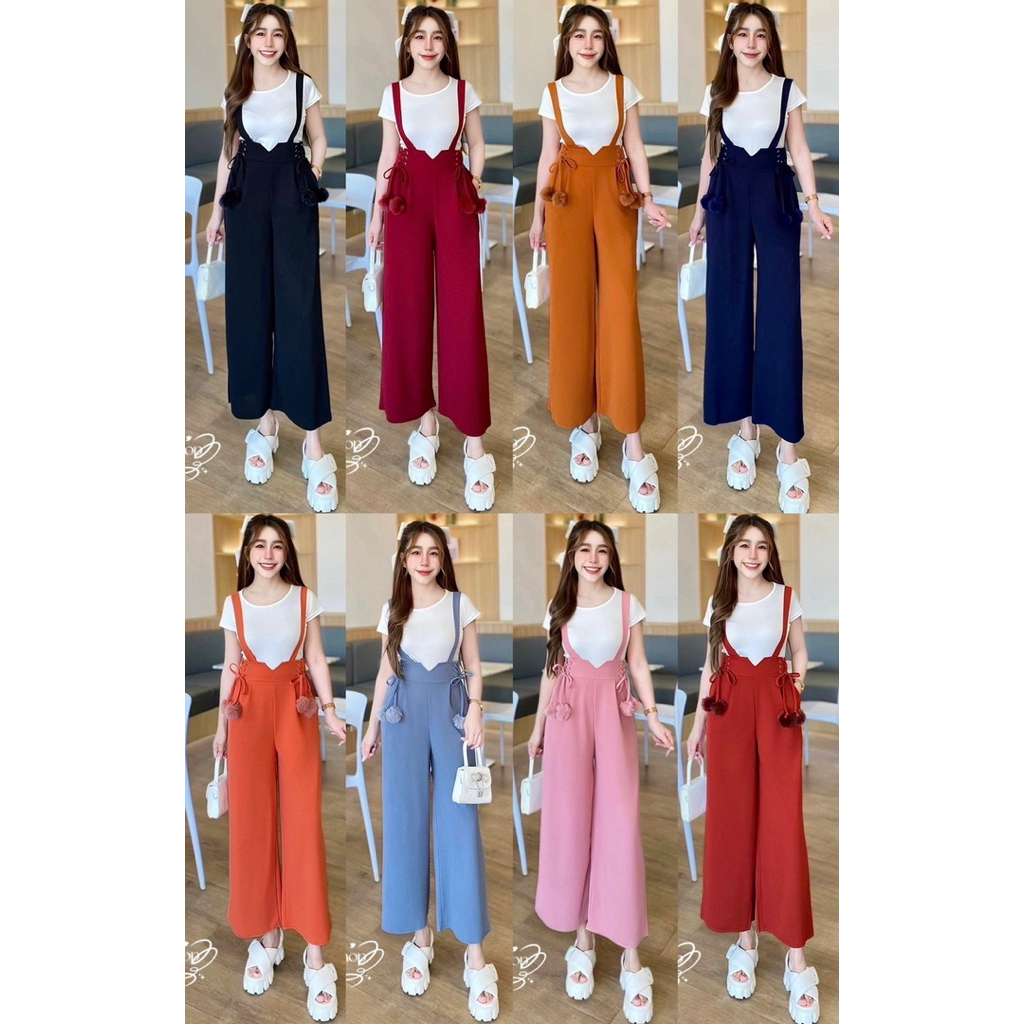 LILY เซ็ต 2 ชิ้น[เสื้อ+เอี๊ยมกางเกง] งานน่ารักมาก งานนำเข้าผ้าเนื้อดี ใส่ได้ EVERYDAY LOOKS เลยจ้า