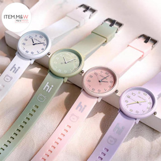 สินค้าใหม่‼️พร้อมส่ง🐼นาฬิกาข้อมือ หน้าปัดกลม แต่งสาย Hi น้อง…