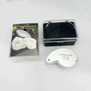 กล้องส่องพระ ขยาย 40x มีไฟ LED ในตัว 25mm พระเครื่อง เหรียญ เพชร แหวน อัญมณี พกพาสะดวก