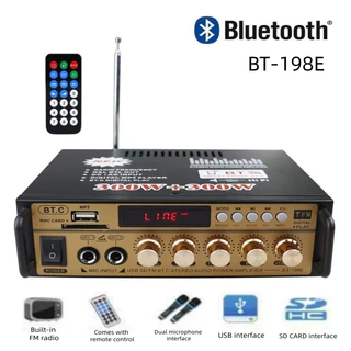 เครื่องขยายเสียง 600W แอมป์จิ๋ว สเตอริโอHIFI ไร้สายบลูทูธ วิทยุ FM USB แฟลชไดรฟ์ SD CARD BT-298A