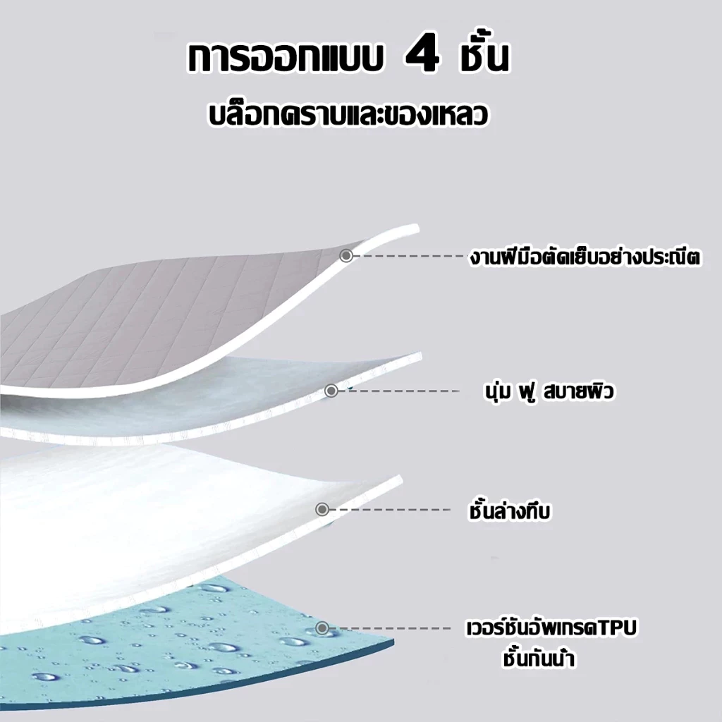 ผ้ารองกันเปื้อนกันน้ำ 6ฟุต/5ฟุต/3.5ฟุต/3ฟุต thumbnail 8