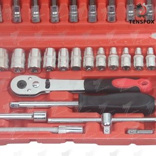 Tensfox ชุดเครื่องมือ ชุดบล็อค ชุดประแจบล็อก 46ชิ้น ขนาด 1/4 Socket Set ชุดเครื่องมือช่าง ชุดประแจซ่อมรถ