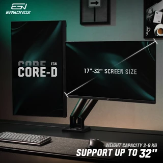 ERGONOZ แขนจับจอ ขาตั้งจอคอมพิวเตอร์ Monitor Arm รุ่น CORE สีขาว สีดำ สำหรับหน้าจอ 17 - 32 นิ้ว