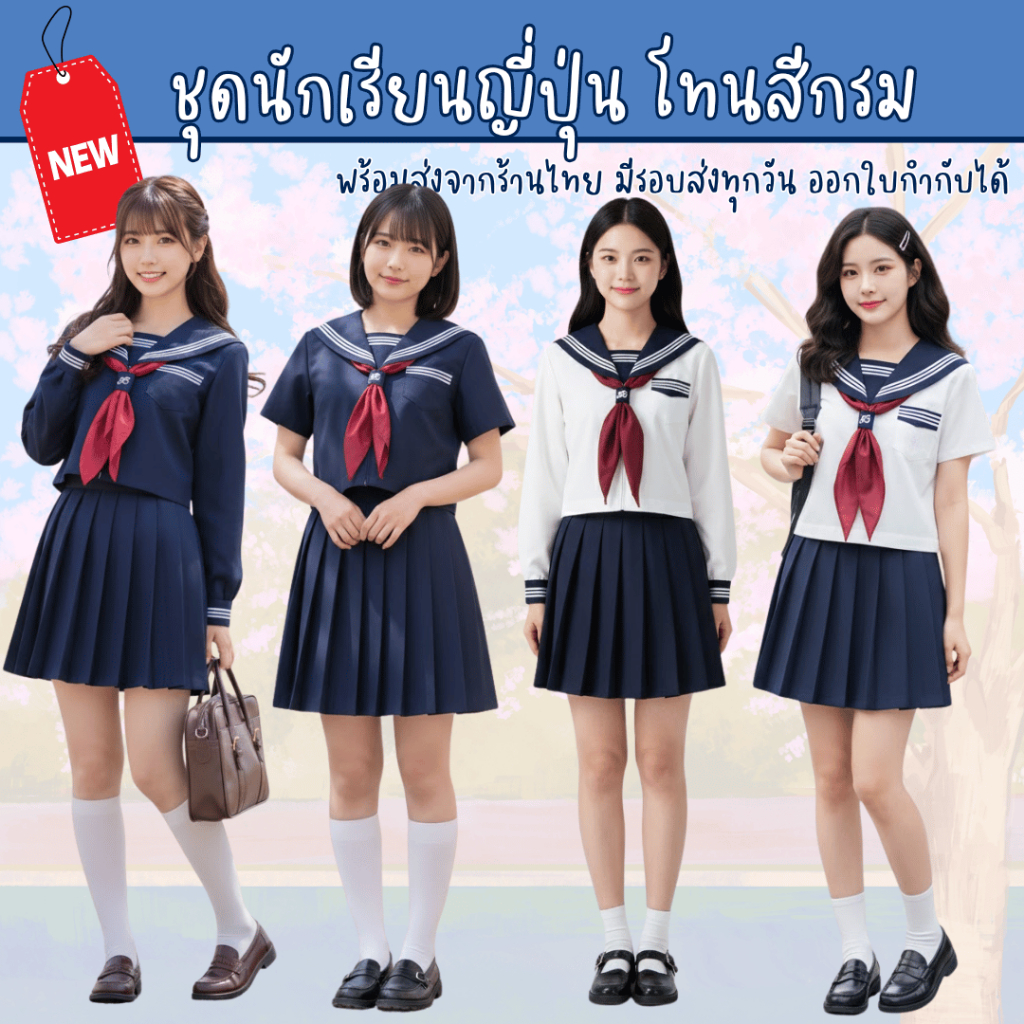 พร้อมส่งจากร้านไทย ชุดนักเรียนญี่ปุ่น สีกรม JK เนื้อผ้าอย่างดี ขายแยก เสื้อกระโปรง Silent Hill