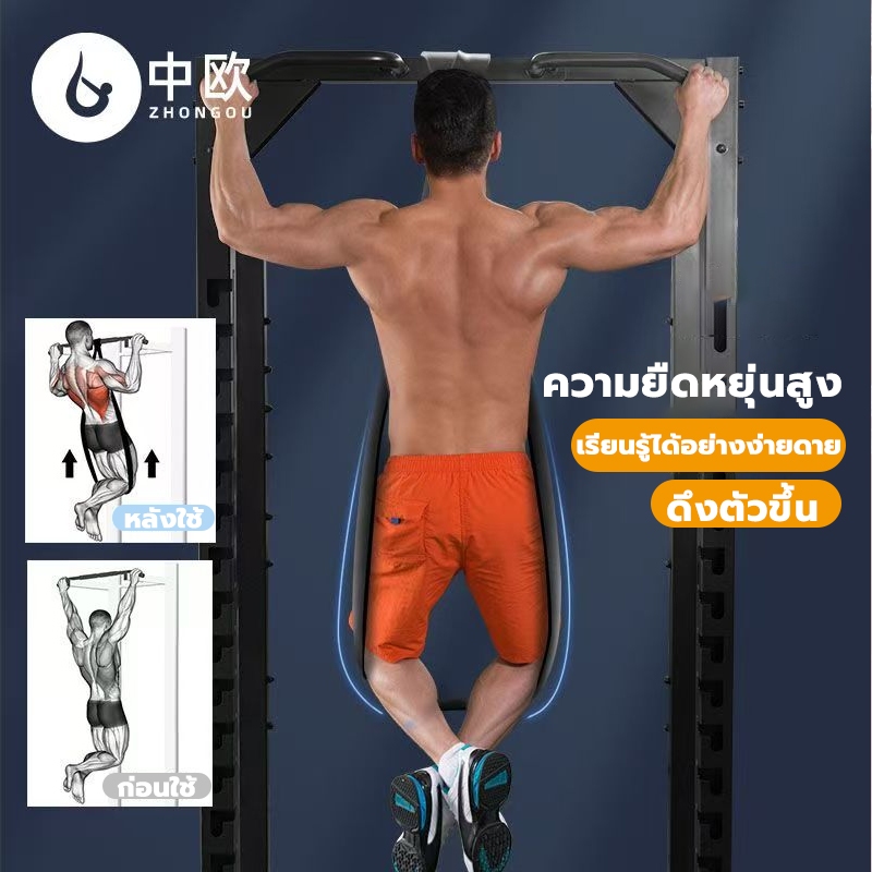 （หนาขึ้นปลอดภัยขึ้น ） วัสดุลาเท็กซ์ 4.5mm ยางยืดออกกำลัง ZHONGOU ออกแบบหนาขึ้น อุปกรณ์ฟิตเนสมี resistance band - รูปที่ 2