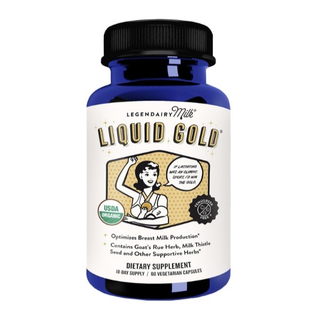 Legendairy Milk Liquid Gold วิตามินเพิ่มน้ำนมออร์แกนิค ช่วยกระตุ้นน้ำนมแม่ จาก USA 60 แคปซูล