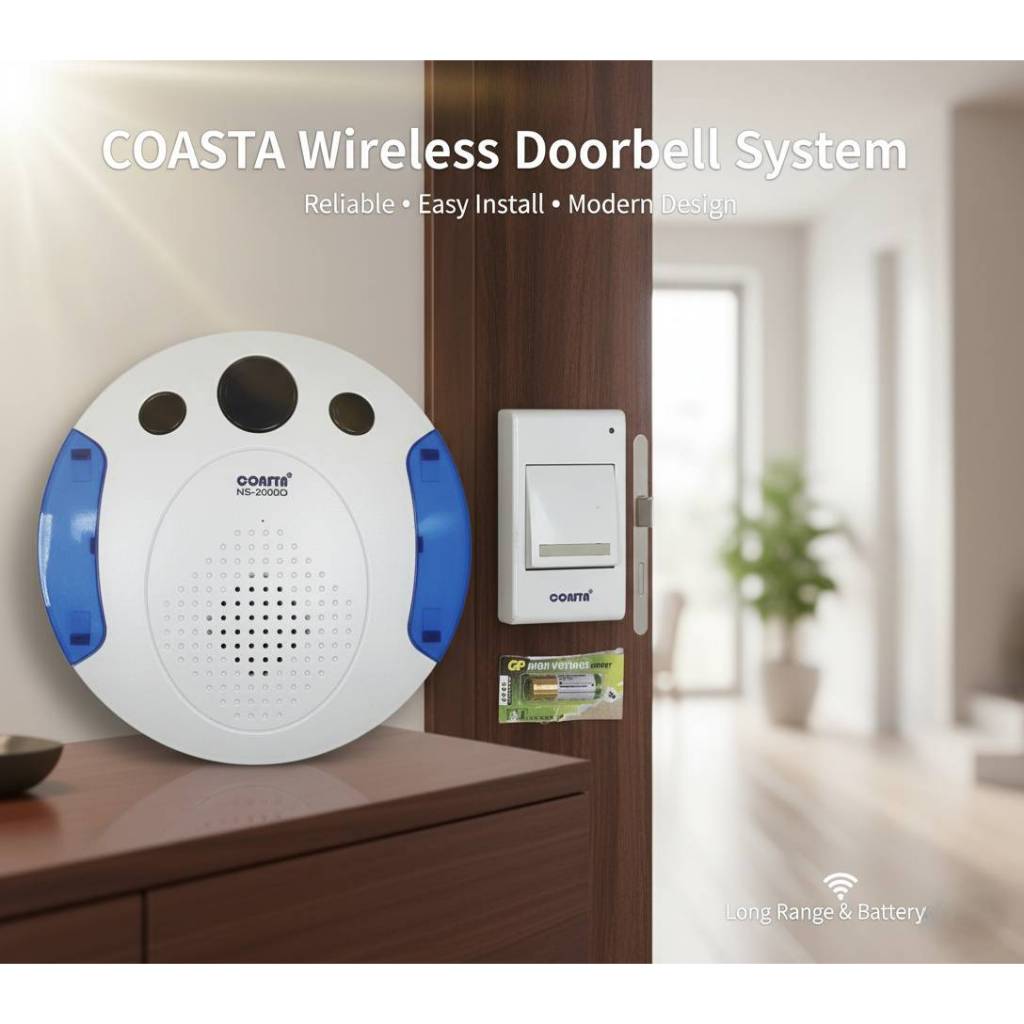 กระดิ่งทรงกลม รุ่น NS-2000Q (สินค้าไม่มีแพ็ค) ลดล้างสต้อค