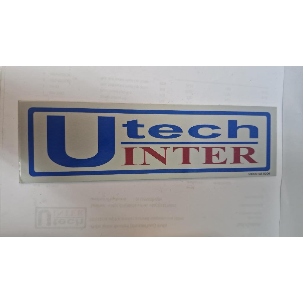 53000-03-0006(1) Name Plate <Aluminium 55x190x0.25mm   U-tech Inter สินค้าคงเหลือ/ชิ้น = 18 (PK-S001