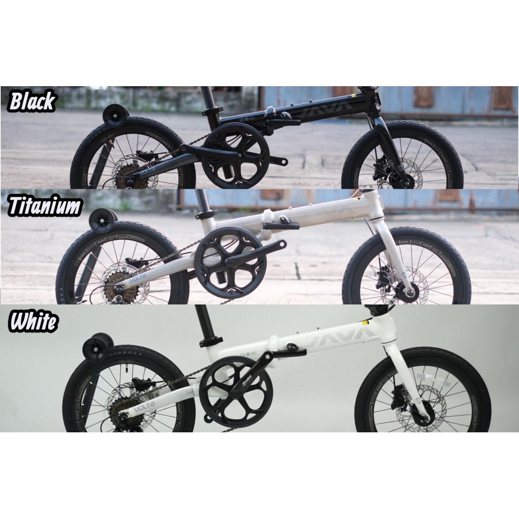 JAVA X2 เป็นรุ่น จักรยานพับได้ จากแบรนด์ JAVA ที่มีล้อขนาด 16 นิ้ว เกียร์ 7speed เฟรมเป็นอลูมิเนียม 