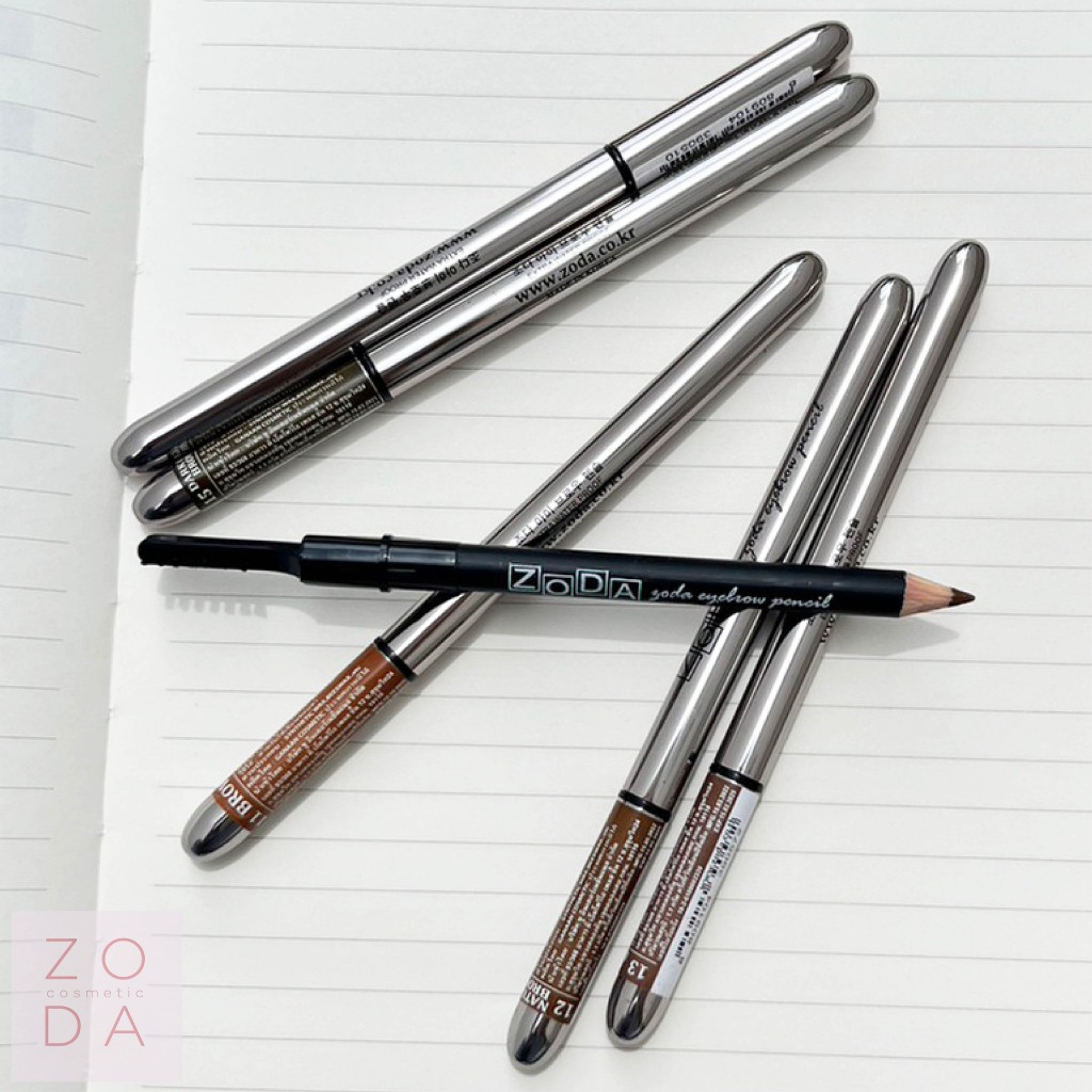 ZODA Eyebrow Pencil โซดา ดินสอเขียนคิ้ว แบบเหลา แท่งสีเงิน