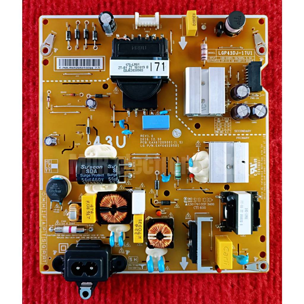 เพาเวอร์ซัพพลาย LG 43UK6200PTA , 43UK6320PTE ,43UK6300PTE , 43UJ630T , 43UJ632T