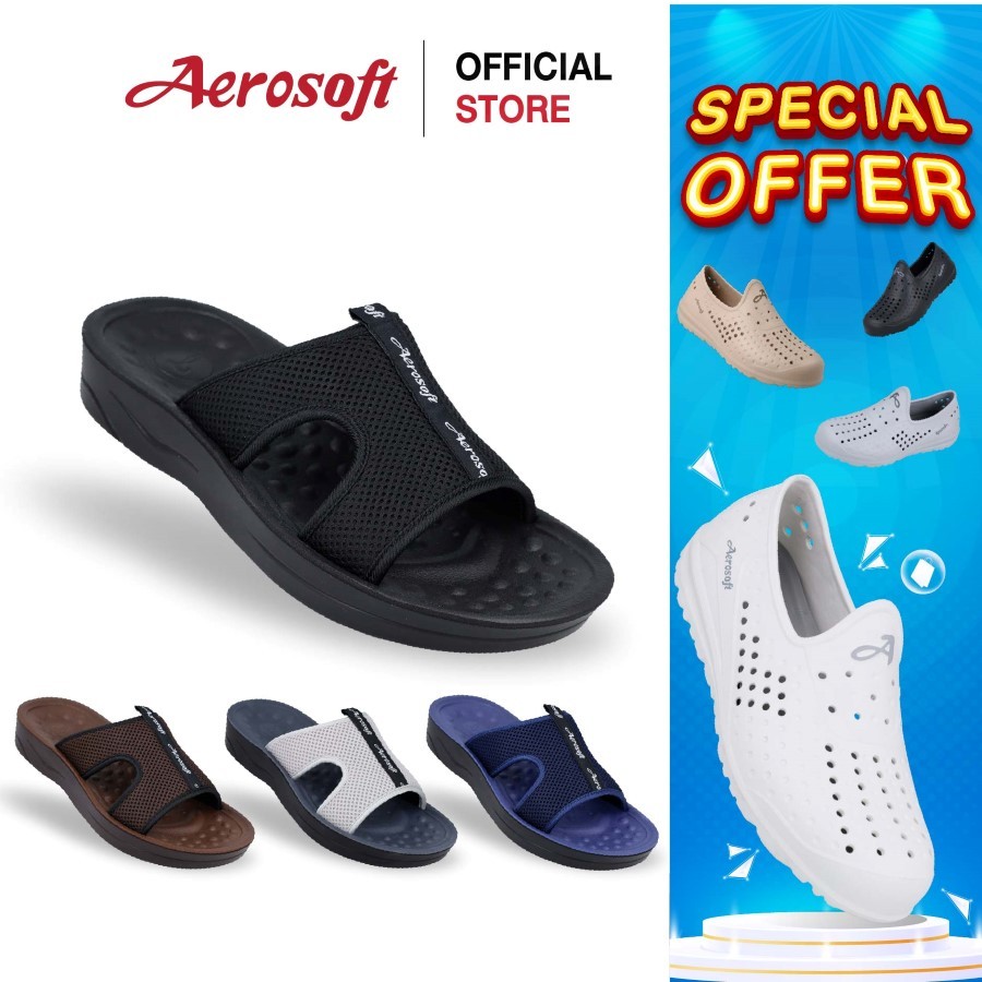 Aerosoft รองเท้าแตะ ผู้ชาย แอโร่ซอฟรุ่น SM3031 แถมฟรี รองเท้า Air walk รุ่น SN9310