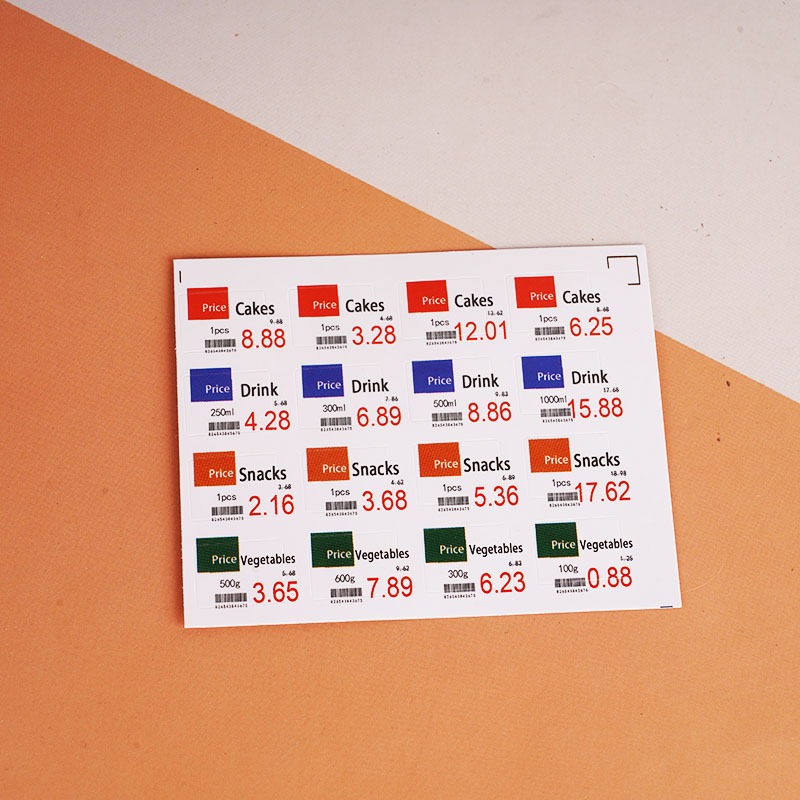 j506 สติ๊กเกอร์ ป้ายราคา แพ็คละ 10 แผ่น(แผ่นละ 16 ดวง)