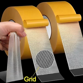 5M Strong Fixation Double Sided Tape Translucent Mesh Waterproof Strong Traceless Cloth Duct Tape High Viscosity Carpet