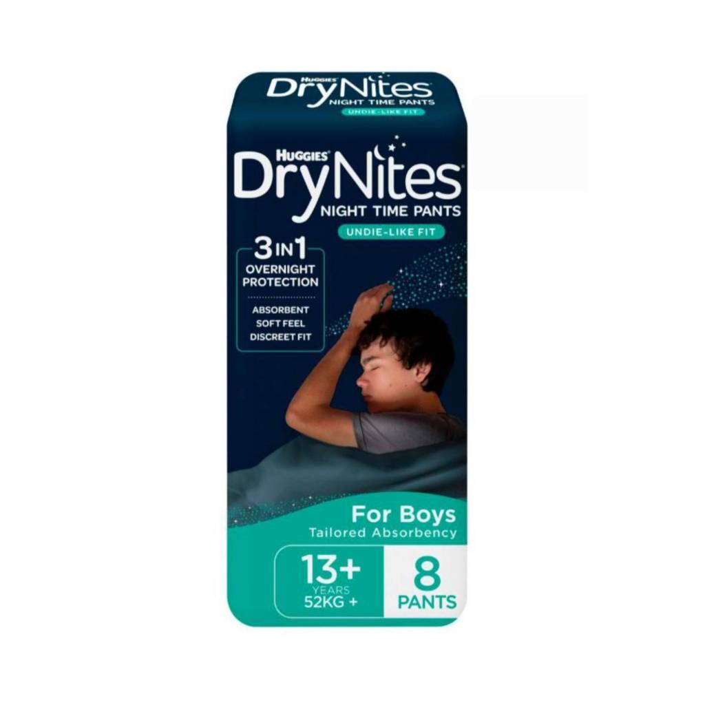 DryNites Bedwetting Pyjama Pants Teen Boy Age 13+(52+) 8 Pants