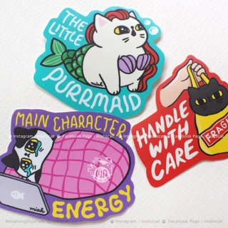 💭ชุดที่ 3 พร้อมส่ง💭ไดคัทสติกเกอร์ แมวสามัญประจำบ้าน ชุดที่ 3 My Home Cat Sticker Vol.3 by Miah Studio