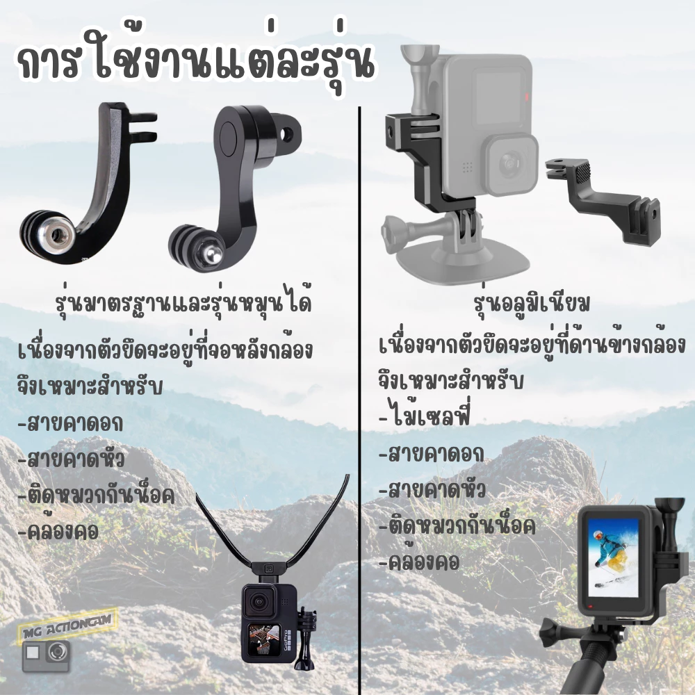 ขายึด Gopro เม้าท์ขาแปลงเป็นแนวตั้งสำหรับ Gopro / DJI Osmo action ตัวแปลงแนวตั้ง Vertical Mount thumbnail 3