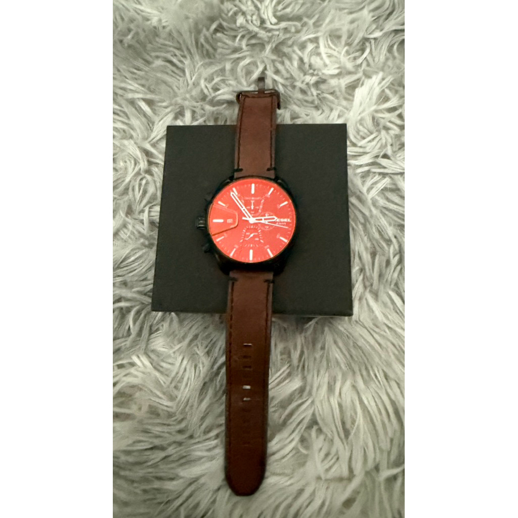นาฬิกาดีเซล DIESEL MS9 CHRONO DZ4471 แท้💯 มือสองสายหนังสีน้ำตาลแท้