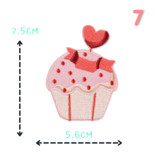 ✨สติ๊กเกอร์ติดเสื้อ UC14 DIY:ลายคัพเค้ก cup cake 🧁ของหวานน่าทาน ลอกกระดาษแล้วแปะบนผ้าได้เลย