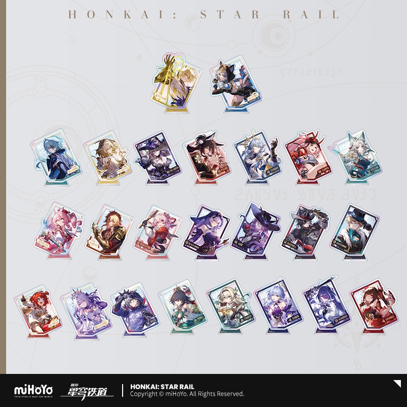 [ พร้อมส่ง / Official ] Honkai Star Rail Interstellar Journey Standee Keychain ฮงไค สตาร์เรล พวงกุญแจ Aglaea Phainon