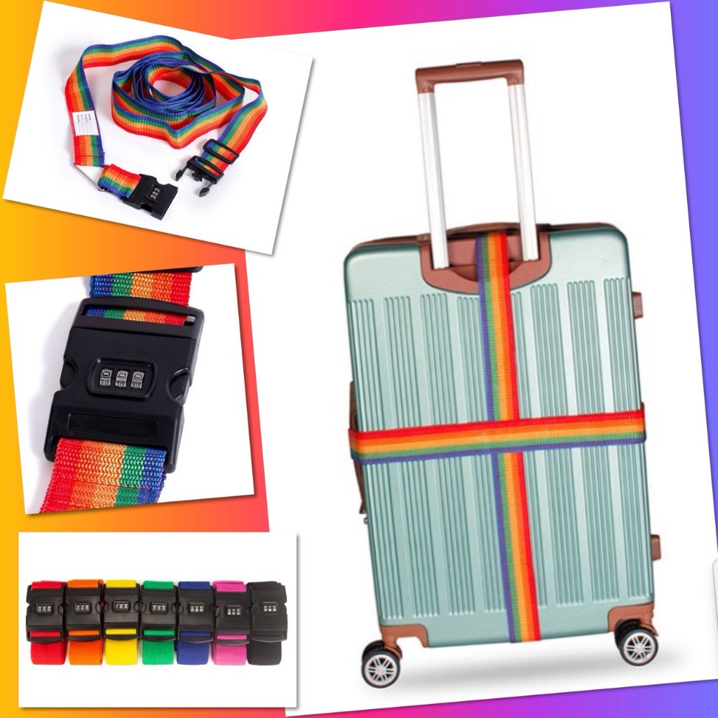 🌈 สายรัด กระเป๋าเดินทาง มีรหัส เข็มขัด รัดกระเป๋า ล็อคกระเป๋า 20-32 นิ้ว ล็อคของ ตั้งรหัสผ่านได้ รัดของ ปลดล็อคง่าย 🌈