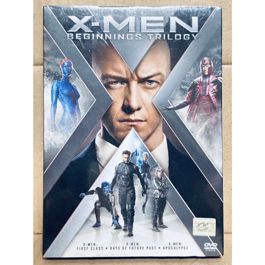 DVD 3 Disc Boxset : X-Men: First Class , X-Men : Days of Future Past , X-Men : Apocalypse