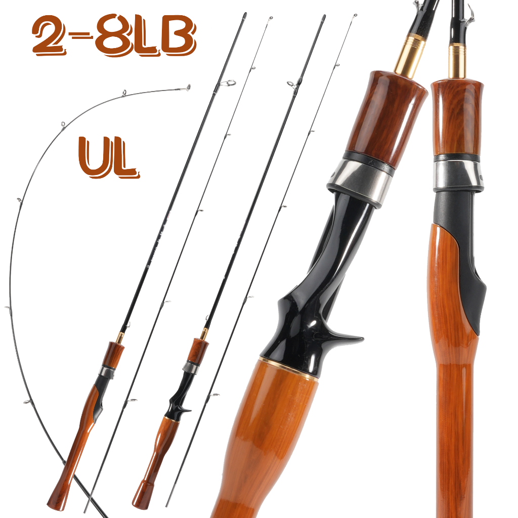คันเบ็ดตกปลาคาร์บอนไฟเบอร์ UL แข็งแรง มีหลายขนาดให้เลือก 1.5M/1.68M/1.80M/198M 2-8LB