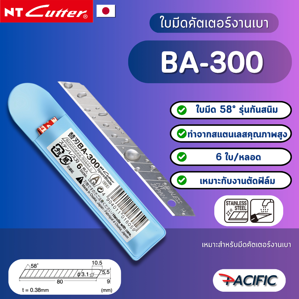 ใบมีดคัตเตอร์  NT BA-300 หลอด