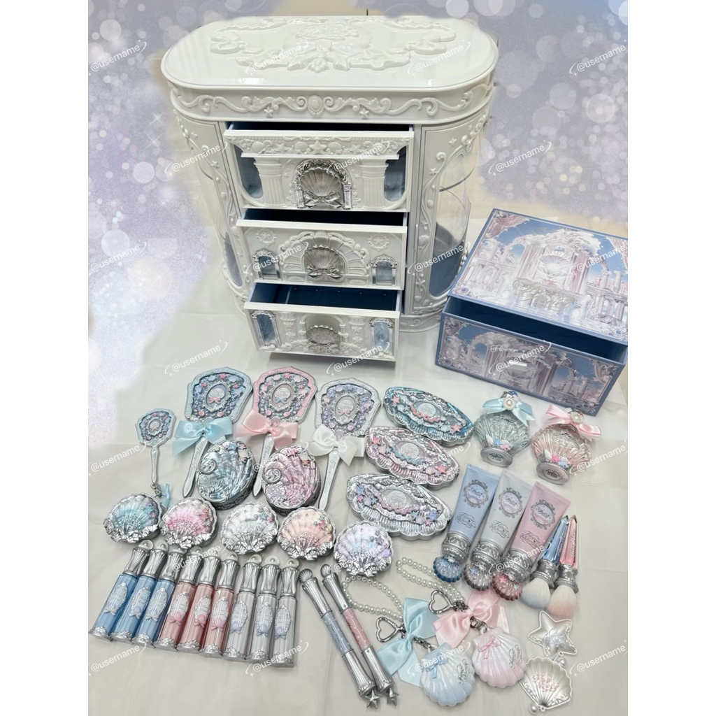 ✅พร้อมส่งในไทย🧜‍♀️🐚Flower Knows Shell’s Jewel Collection กล่องเครื่องสำอางค์ คอลเลคชั่นล่าสุดเปลือกหอยไข่มุก ของแท้💯