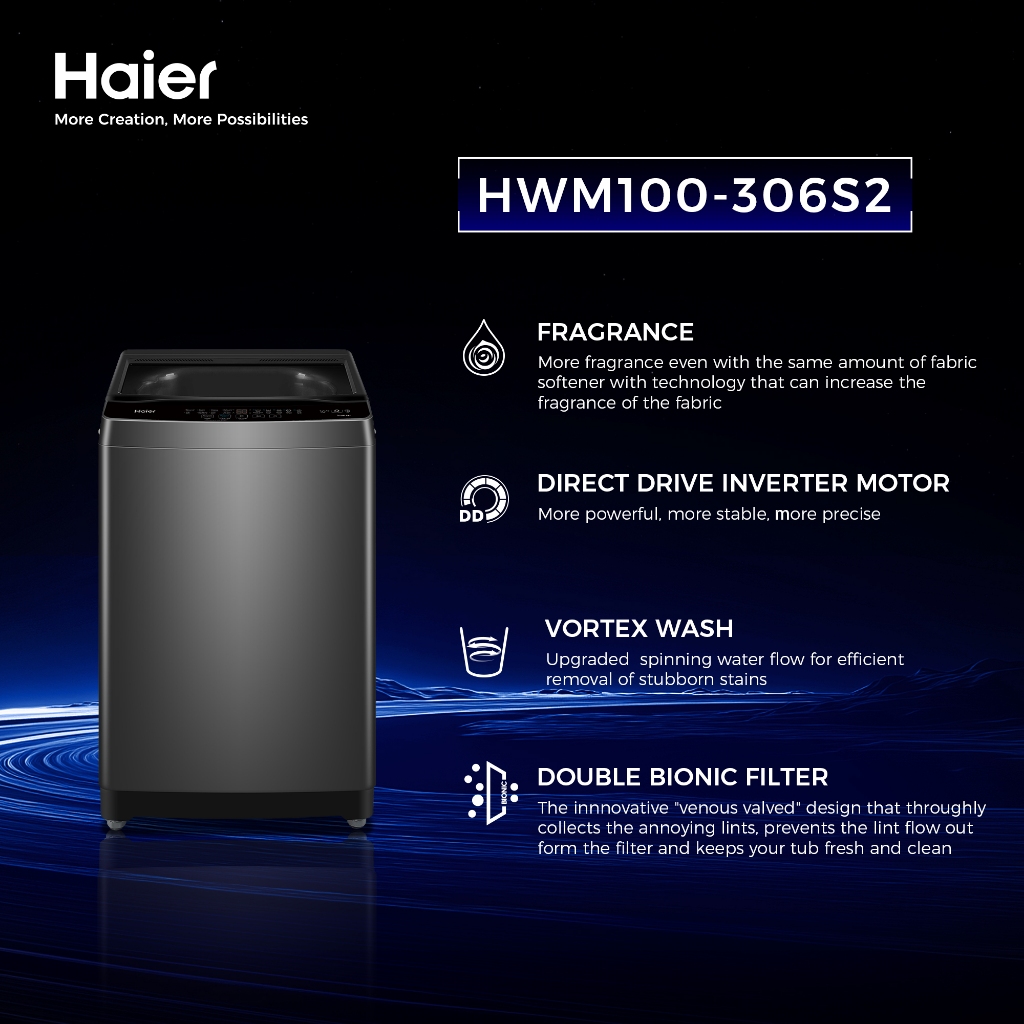 Haier Washing Machine HWM100-306S2 10KG