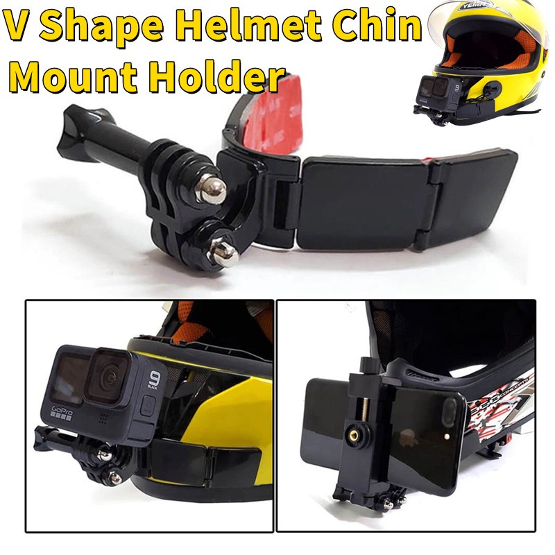 TUYU แท้ รุ่นใหม่ล่าสุด ที่แปะคาง หมวกกันน็อค ติดคางแหลมได้ทุกแบบ ( Helmet Mountรุ่น แปะกาว2หน้า)สำห