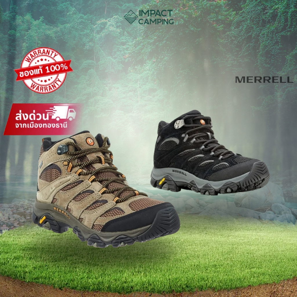 Merrell รองเท้าเดินป่าชาย MOAB 3 MID GTX รุ่นใหม่ ปี 2025