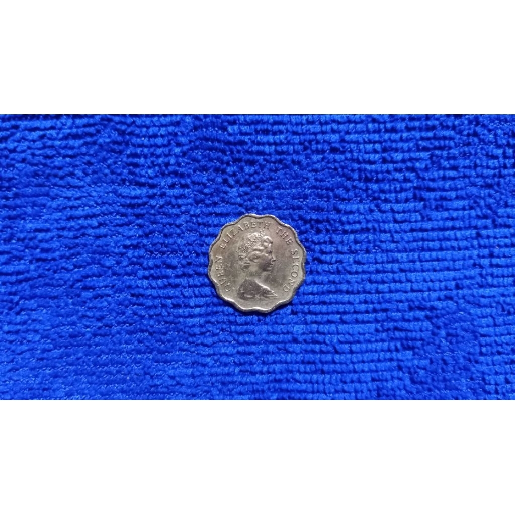 ( BK-595)  เหรียญ  1977  HONG - KONG  20 CENT COIN