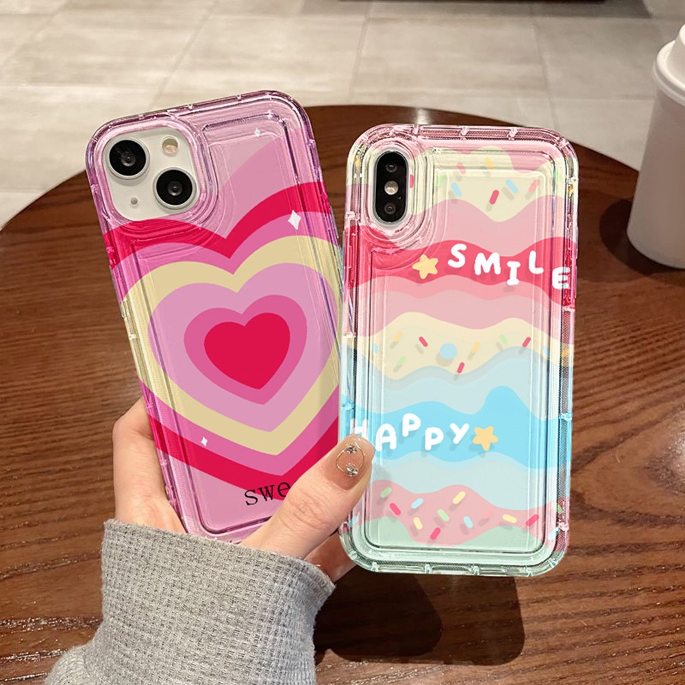 สำหรับ for iPhone 11 13 17 16 14 15 12 Pro Max 6 7 8 Plus X XR XS MAX SE2022 เคสนิ่มใสถุงลมนิรภัยกันกระแทกการ์ตูนน่ารัก