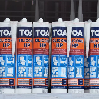 TOA ซิลิโคลนยาแนวกระจก HP ชนิดไม่มีกรด สีขาว ใส เทา ดำ ขนาด 280ml. [ยกลัง 12หลอด] TTR Store