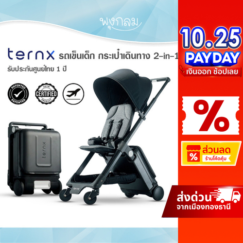 TernX 2-IN-1 กระเป๋าเดินทาง รถเข็นเด็กขึ้นเครื่องบินได้ Carry on Luggage & Stroller