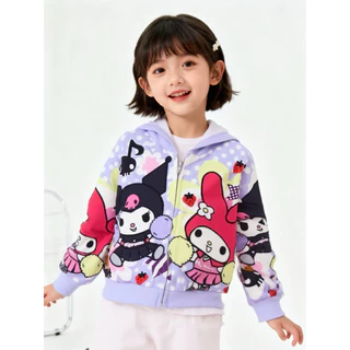 MC026 เสื้อแจ็กเก็ตแขนยาว มีฮู้ด ลายการ์ตูน น่ารัก สําหรับเด็กผู้หญิง