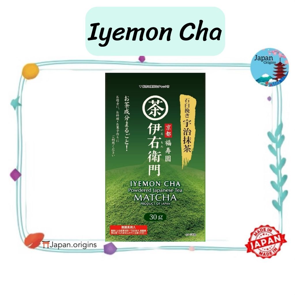 🇯🇵⛩️ Uji no Tsuyu Seicha Iyemon Matcha 30g.ผงมัทฉะของแท้จากญี่ปุ่น
