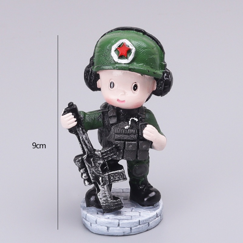 โมเดล ตุ๊กตา ทหาร รถถัง เครื่องประดับ วันเกิด แต่งเค้ก - รูปที่ 7