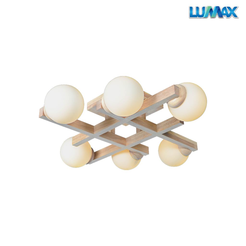 LUMAX DECORATIVE โคมไฟตกแต่งติดเพดานสไตล์Contemporary ขั้ว E27x6 รุ่น CWG75-026