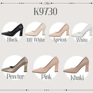 สินค้าพร้อมส่ง K9730 รองเท้าคัทชู ส้นก้อน สูง3นิ้ว มี 7สี หน…