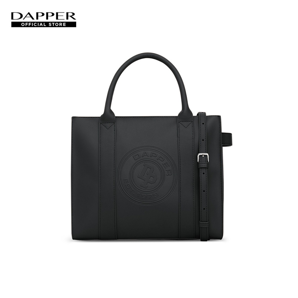 DAPPER กระเป๋าถือ DP Logo Stamp Tote Bag สีดำ (BM3/BK/1299PN1)
