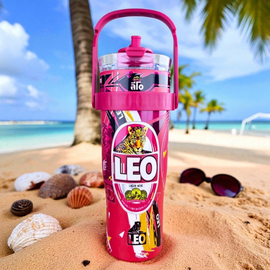 แก้วเก็บความเย็น ขนาด1200 ml ใหญ่จุใจลายใหม่ไม่ซ้ำใครแน่นอน มาพร้อมหูหิ้ว เก็บความเย็น 8-16 ชั่วโมง  สแตนเลส304 - รูปที่ 4